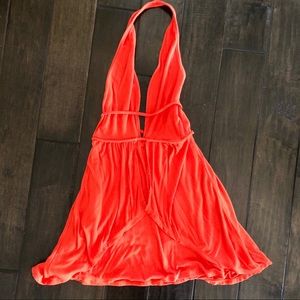 Free People Beach Orange Halter